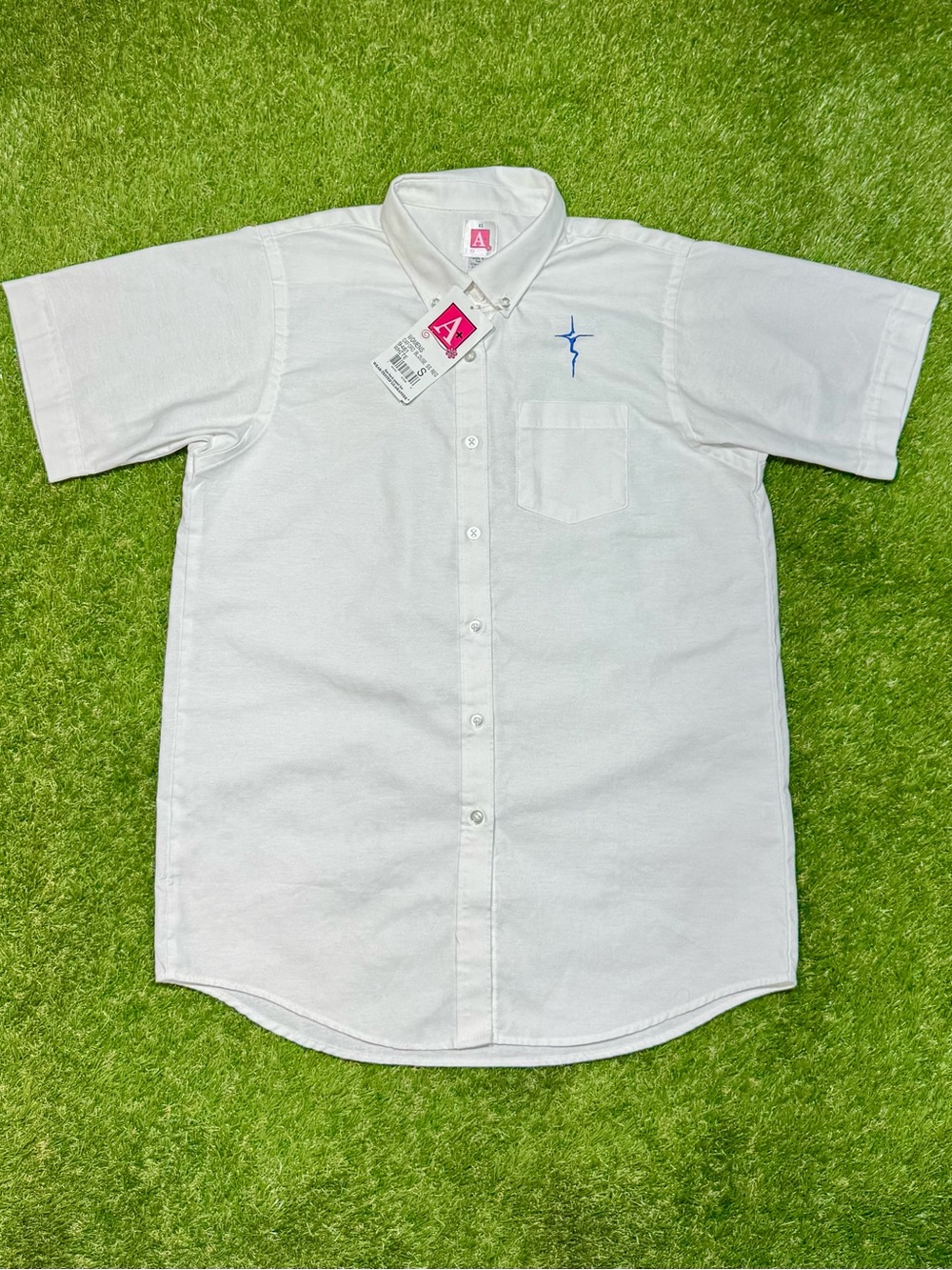 NWT A+ Lansing Catholic High School Uniform Button Up Shirt Women’s Small White